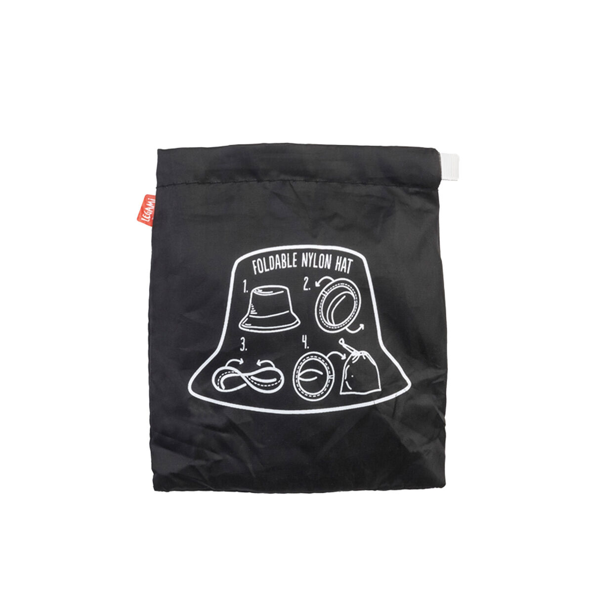 Legami SOS Black Foldable Rain Hat - Image 3