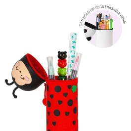 Legami Kawaii 2 in 1 Soft Silicone Pencil Case Ladybug