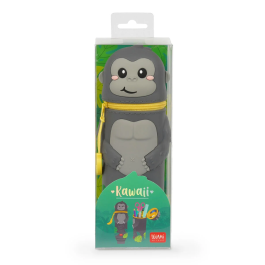 Legami Kawaii 2 in 1 Soft Silicone Pencil Case Gorilla