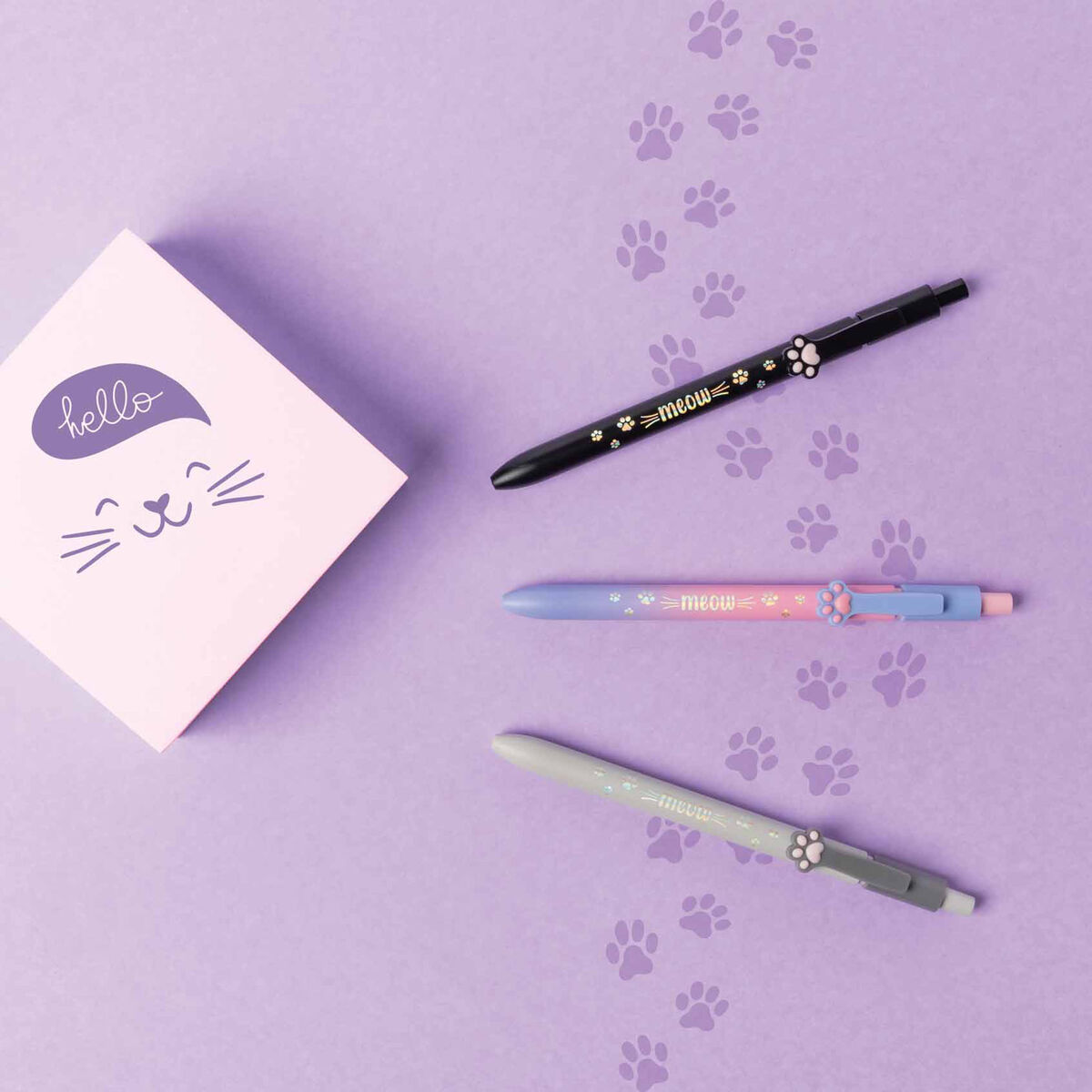 Legami Ballpoint Pen Meow Kitty Red Ink - Image 2
