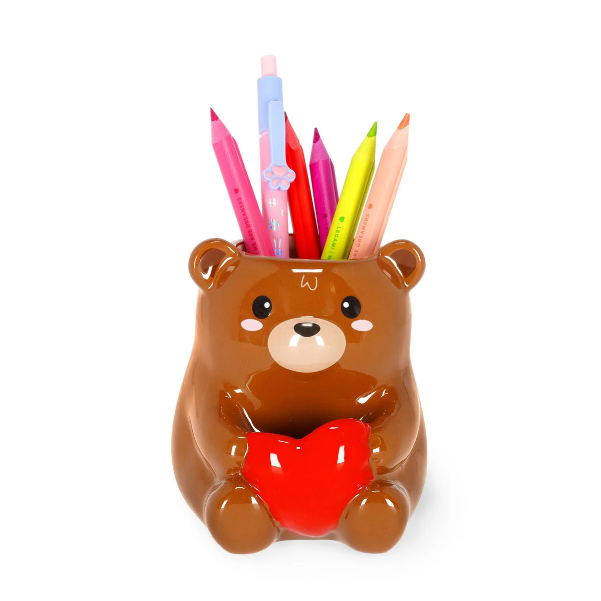 Legami Desk Friends Ceramic Pen Holder Teddy Bear - Image 3