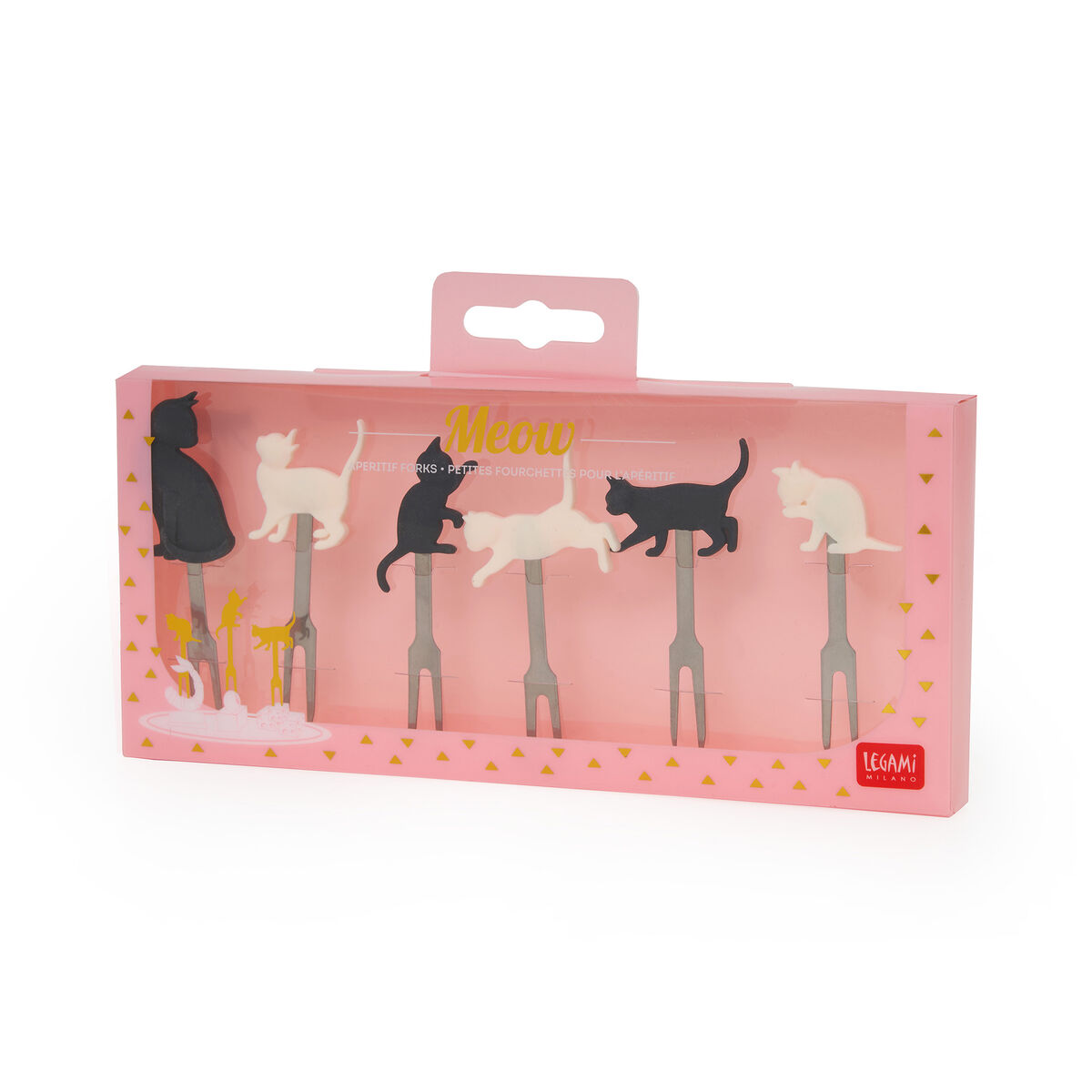 Legami Kitty - Meow Set of 6 Aperitif Forks