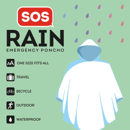 Legami SOS Waterproof Poncho for Adults