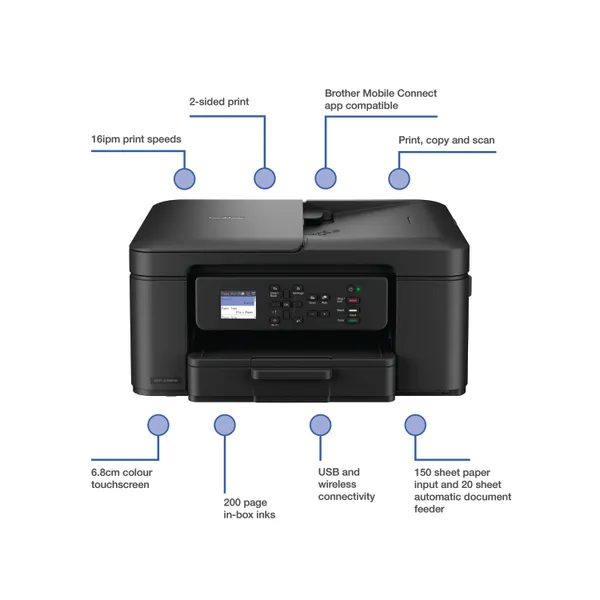 Brother DCP-J1460DW 3-in-1 Wireless Colour Inkjet Printer - Image 3