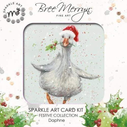 Bree Merryn Sparkle Diamond Art Card Kit Christmas - Daphne