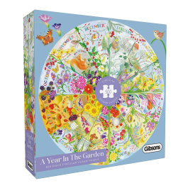 Gibsons A Year in the Garden 500 Piece Circular Jigsaw Puzzle