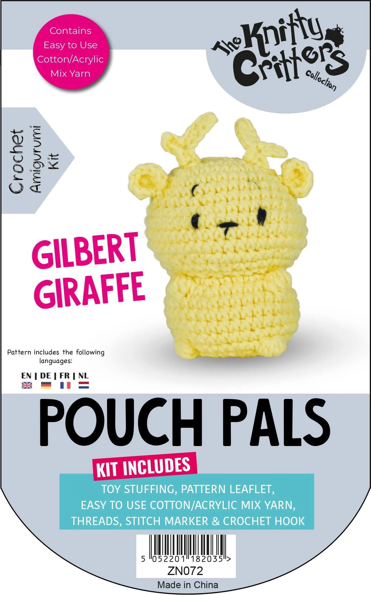Knitty Critters Pouch Pals Kit - Gilbert Giraffe
