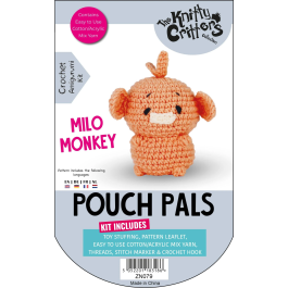Knitty Critters Pouch Pals Kit – Milo Monkey