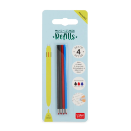 Legami Set of 4 Refills for 3-Colour Erasable Gel Pens