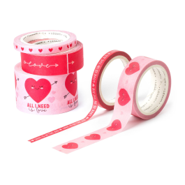 Legami Set of 5 Paper Sticky Tapes Heart