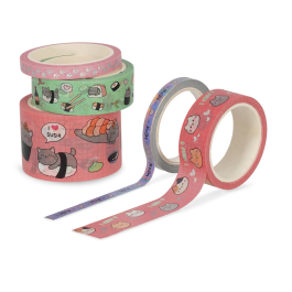 Legami Set of 5 Paper Sticky Tapes Kitty