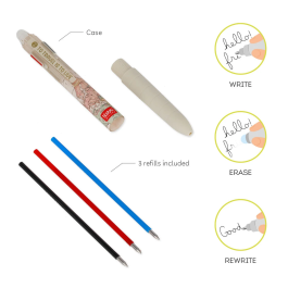 Legami Make Mistakes 3-Colour Erasable Gel Pen – Travel