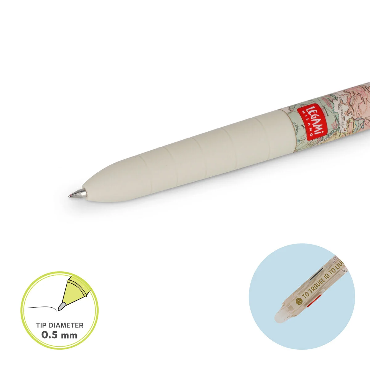 Legami Make Mistakes 3-Colour Erasable Gel Pen - Travel - Image 3