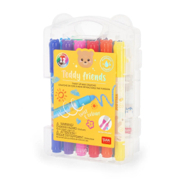 Legami Set of 12 Twist-up Wax Crayons Teddy Friends