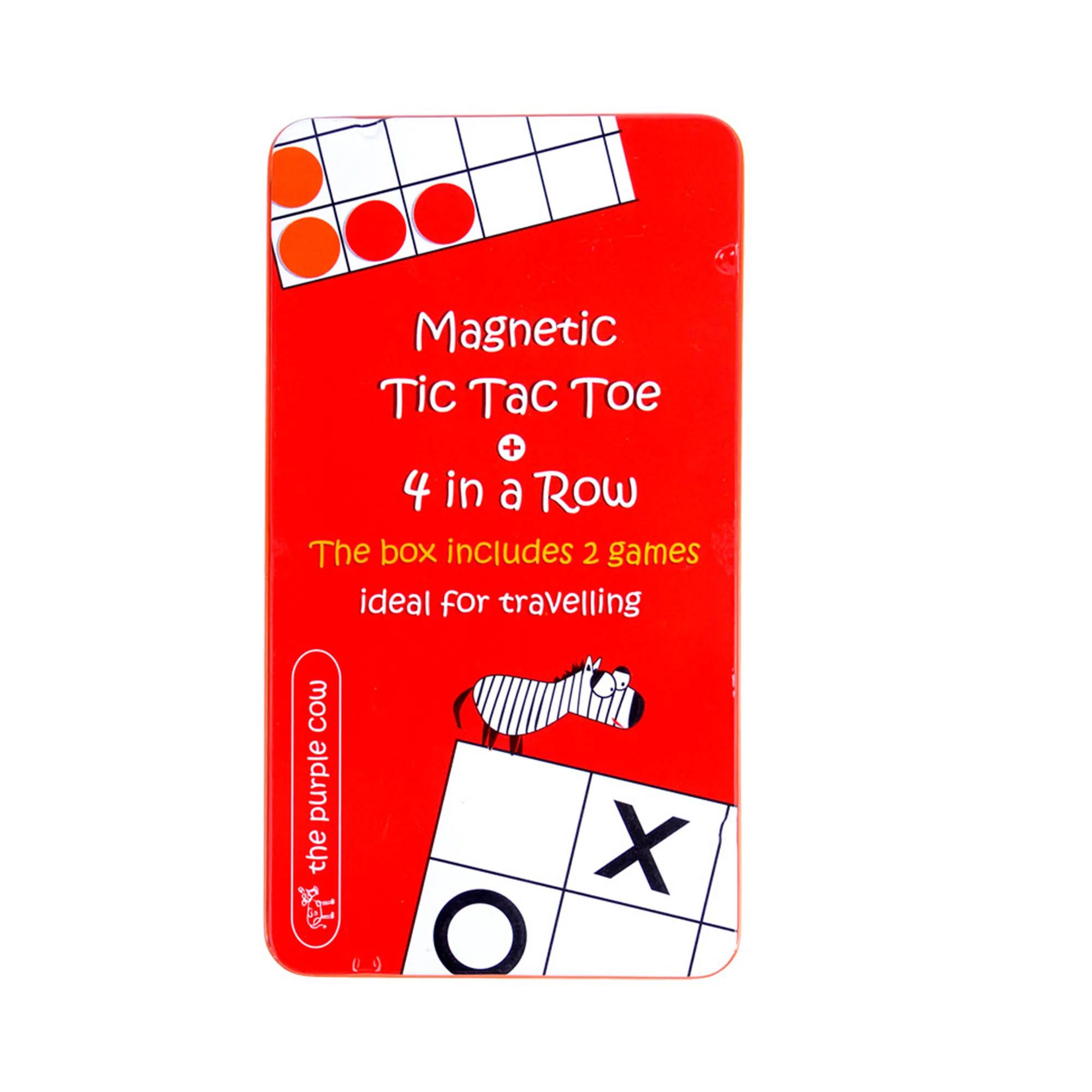 The Purple Cow 4 In A Row & Tic Tac Toe Magnetic Travel Game