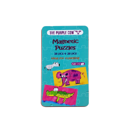 The Purple Cow Magnetic Puzzles Magnetic Travel Game