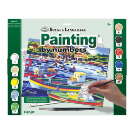 Royal & Langnickel Painting by Numbers Adult Mediterranean Fishing Boat