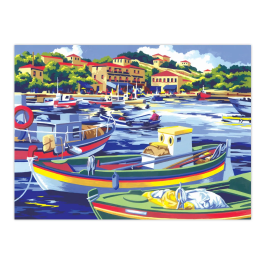 Royal & Langnickel Painting by Numbers Adult Mediterranean Fishing Boat
