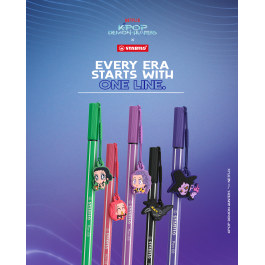 STABILO Pen 68 KPop Demon Hunters Felt-Tip Pens with Charms