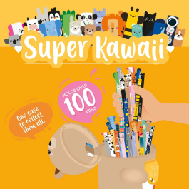 Legami Super Kawaii 2 in 1 Soft Silicone Pencil Case Teddy Bear