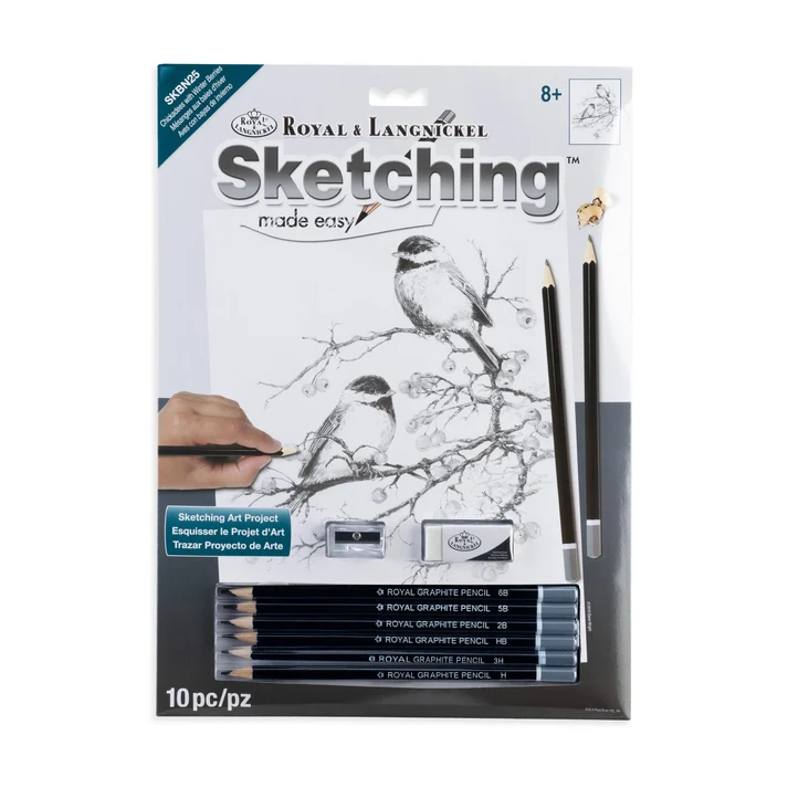 Royal & Langnickel Sketching Made Easy Chickadees with Winter Berries